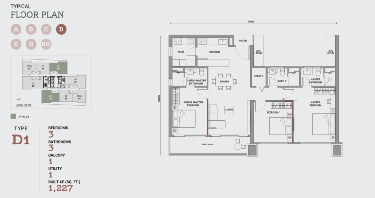 Enlace Suites 2 - Floor Plan - Type D1