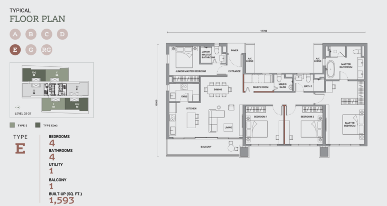 Enlace Suites 2 - Floor Plan - Type E