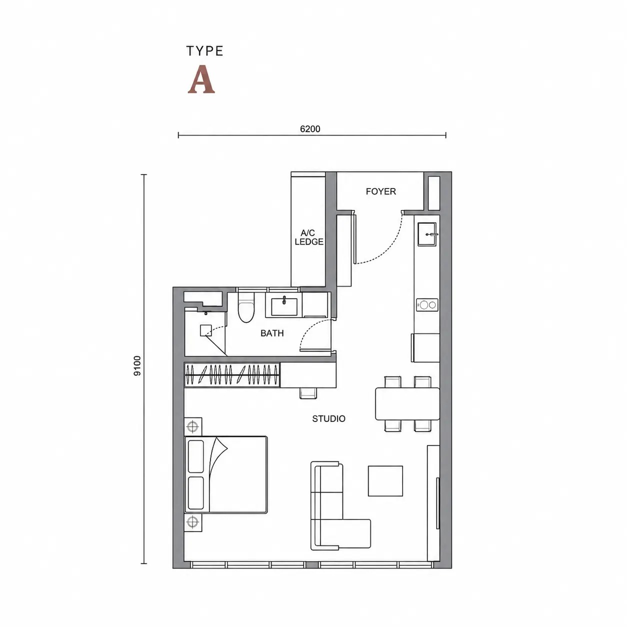 Enlace Suites Floor Plan Type A
