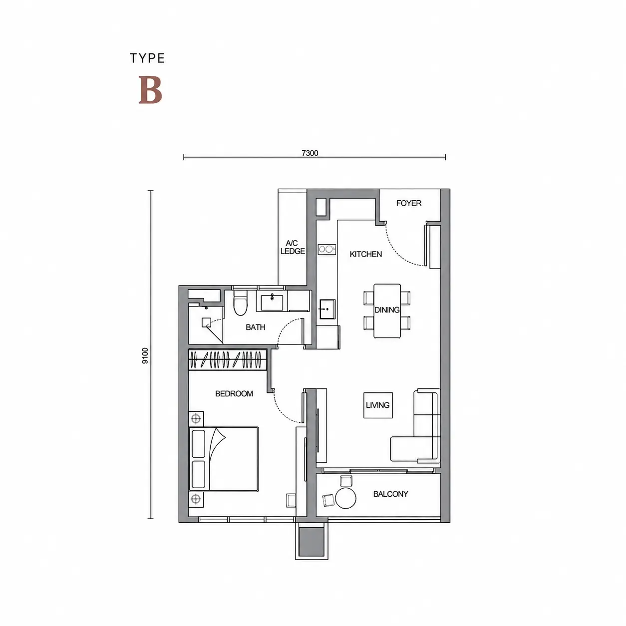Enlace Suites Floor Plan Type B