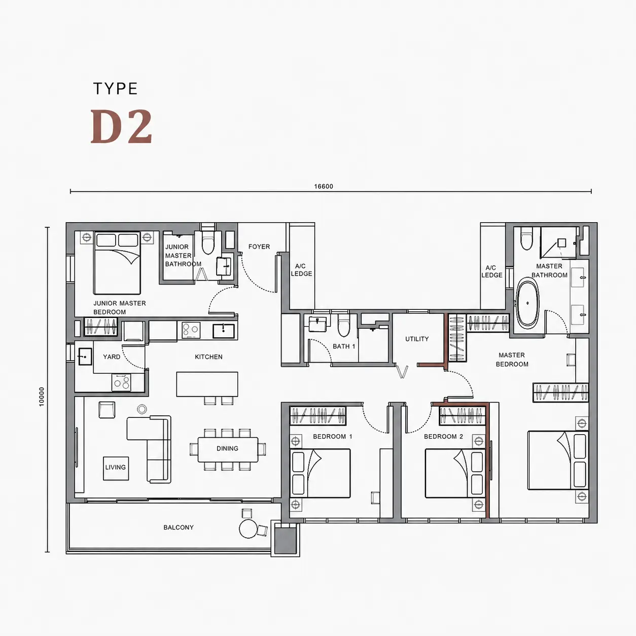 Enlace Suites Floor Plan Type D2