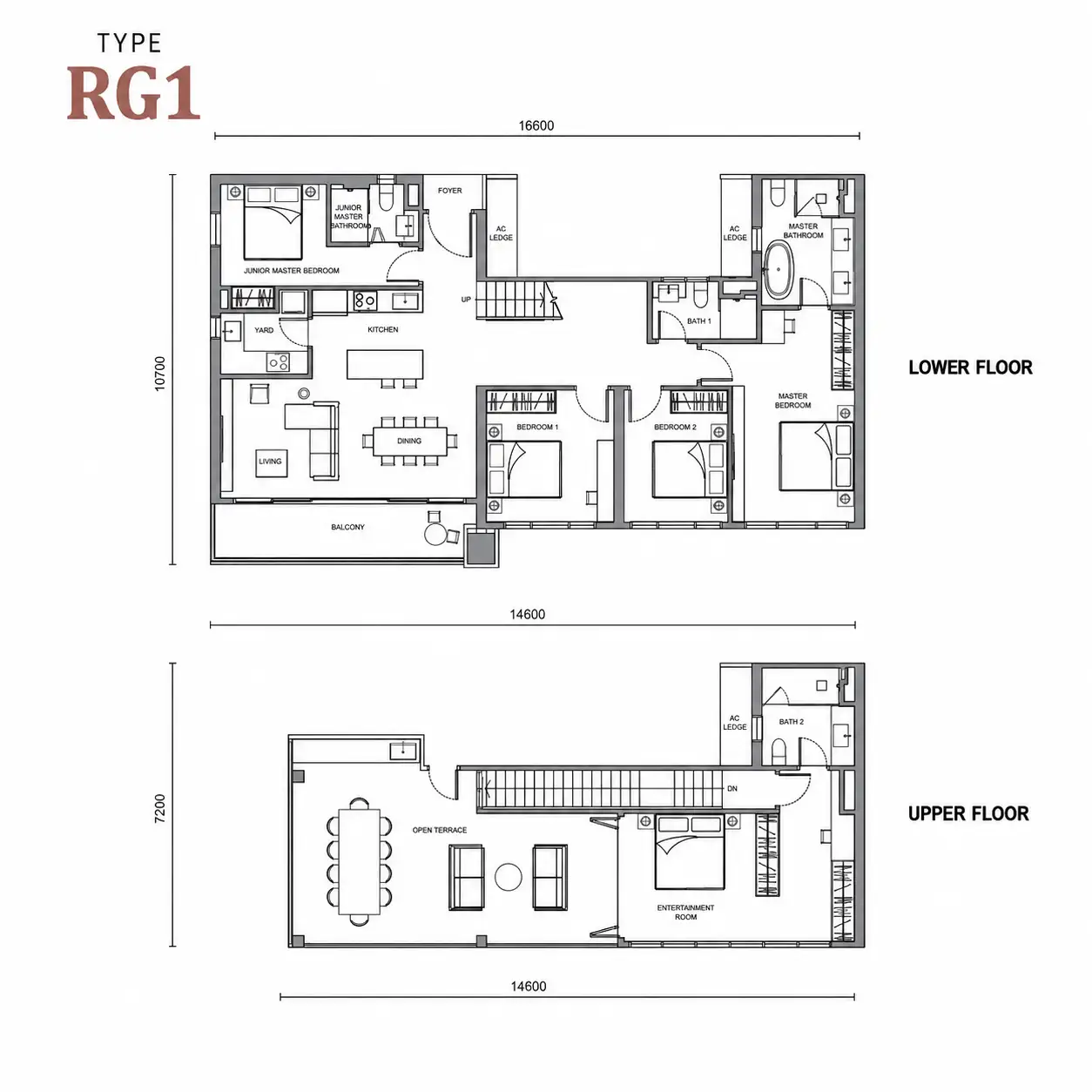 Enlace Suites Floor Plan Type RG1 DUPLEX