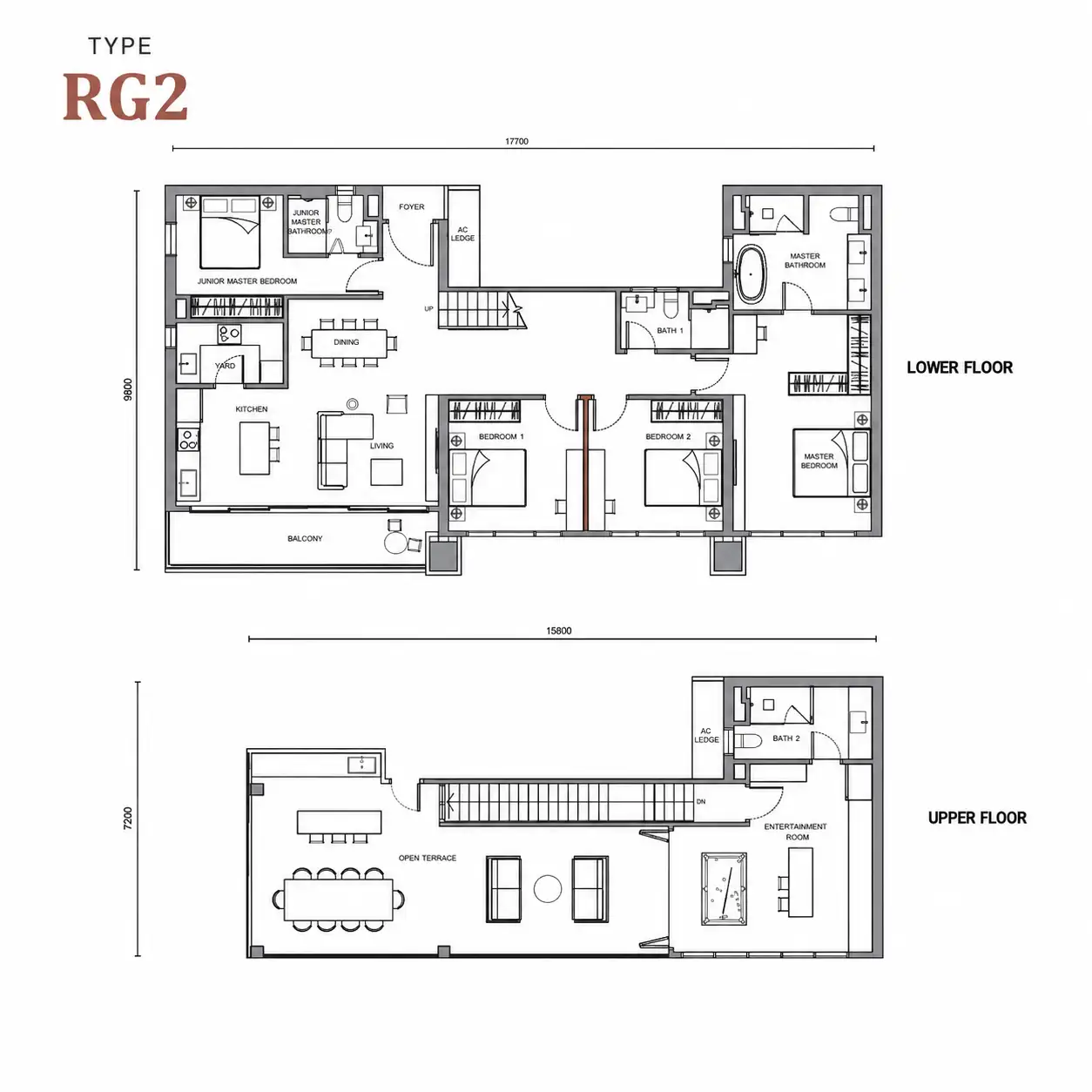 Enlace Suites Floor Plan Type RG2 DUPLEX